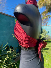 Load image into Gallery viewer, Burgundy Boho Tongue Tied Tie Top
