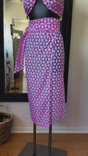 Load and play video in Gallery viewer, Pink Blossom Wrap Skirt with tie sides