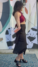Load and play video in Gallery viewer, Burgundy Boho Tongue Tied Tie Top